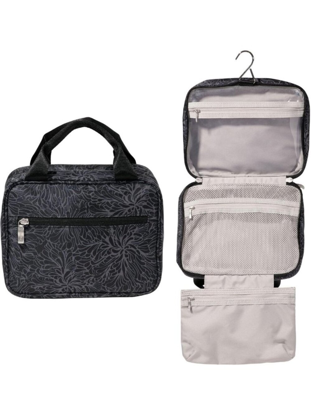 Lightweight Hanging Travel Toiletry Kit - Compact 6x10 Inch Makeup Organizer